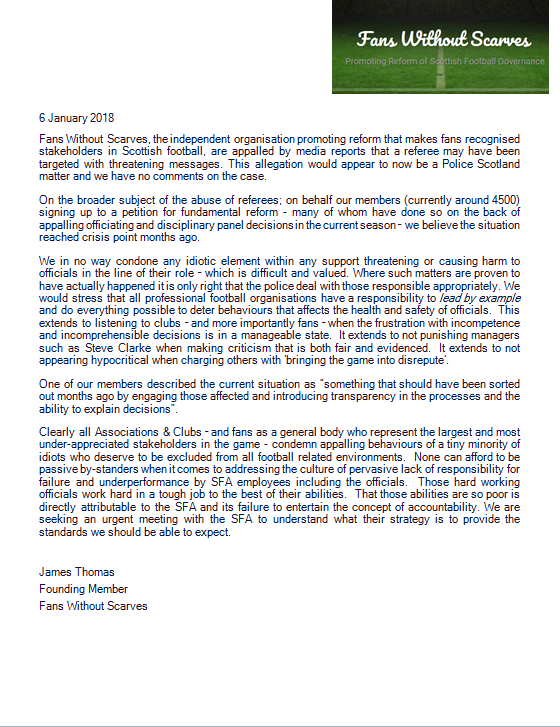 statement 6 january 2019