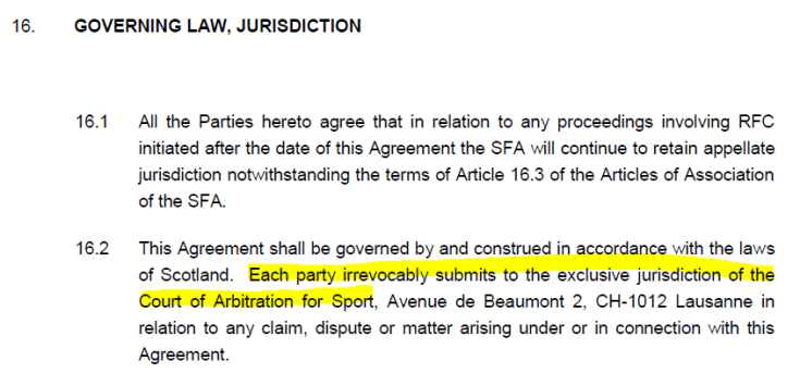 CAS jurisdiction